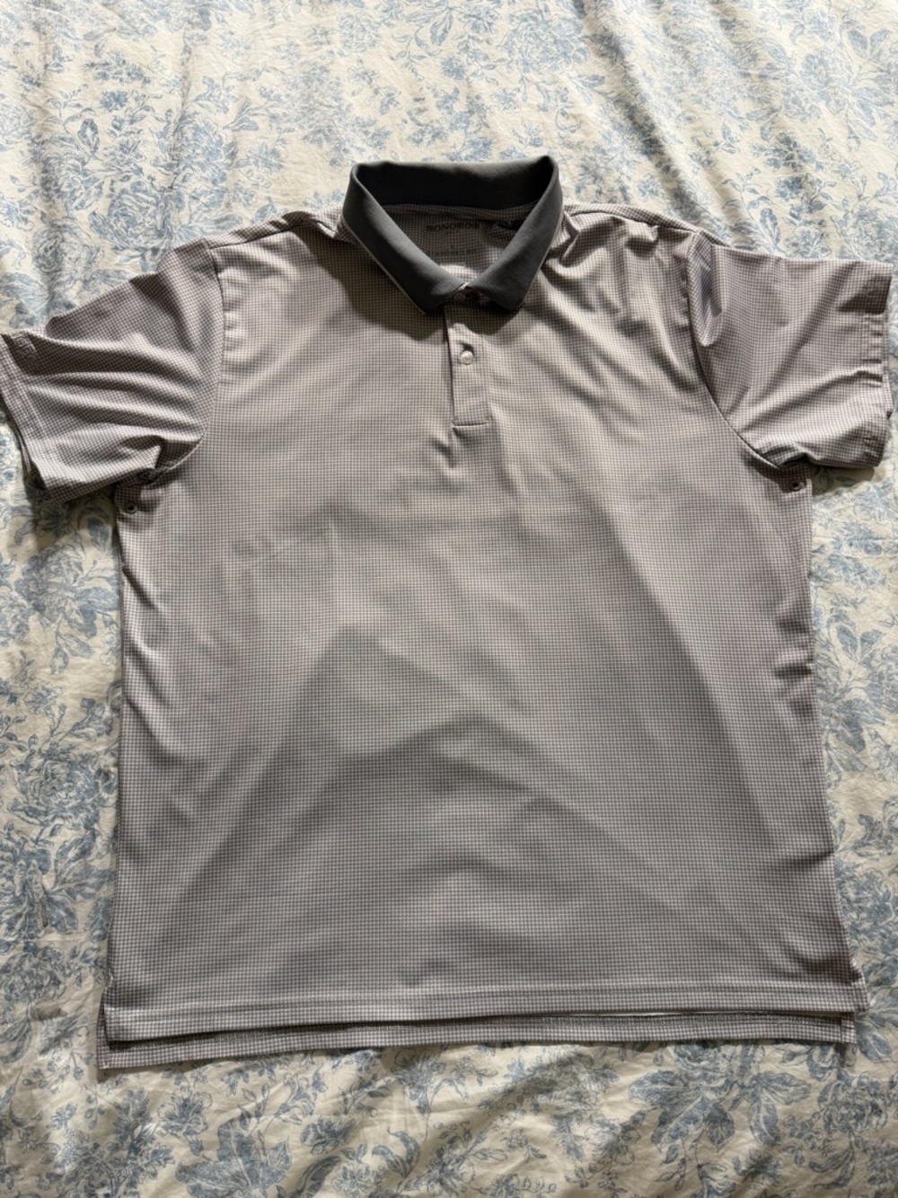 Bonobos Gray Short-Sleeve Polo with Dark Contrast Collar